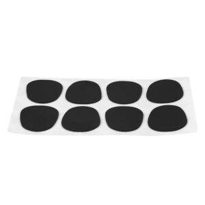 Fafeims 8Pcs Mouthpiece Patch Cushion Rubber Sax Mouthpiece Pad Cushion for Soprano Alto Tenor Saxophone Clarinet (Black 0.5mm Big Oval)