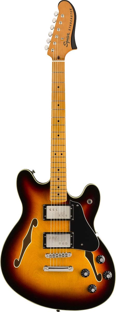 Squier Classic Vibe Starcaster Electric Guitar, with 2-Year Warranty, 3-Color Sunburst, Maple Fingerboard