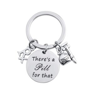 tgbje pharmacist gift there is a pill for that keychain pharmacy tech gift rx gift gift for pharmacy student (rx keychain)