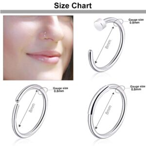 ONESING 36 Pcs Nose Rings for Women Nose Piercings Jewelry Nose Studs 20G Nose Rings Hoop Screw Stainless Steel for Women Men