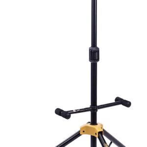 Hercules Stands GS422B PLUS Dual Guitar Stand with Auto Grip System and Foldable Yoke,Black