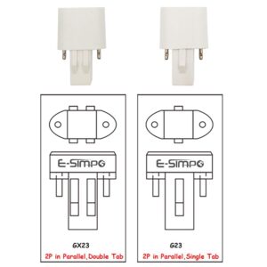 E-Simpo 2pcs G23 7W 7.1" LED Bulb PLS-13W Replacement G23d 2P Cold White 6000K LED PL Retrofit Horizontal Recessed Down Light Plug Play for INDUCTANCE/Magnetic Ballast (Cold White, 7inch/180mm 7W)