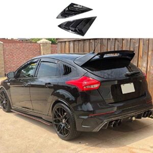 fit for Ford Focus ST RS MK3 Hatchback 2PC 2012 2013 2014 2015 2016 2017 2018 Shiny Black Window Side Louvers Vent