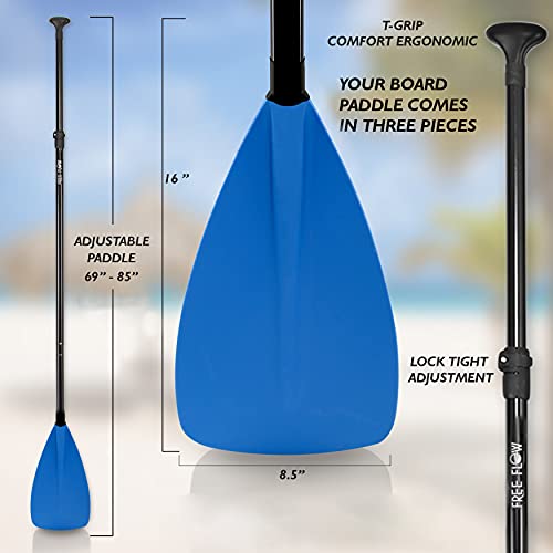 SereneLife Stand Up Paddle-Board Adjustable Paddle - Adjustable Water Paddle Oar for SLSUPB125 Free-Flow Inflatable SUP Stand Up Water Paddle-Board PRTSLSUPB125PDL