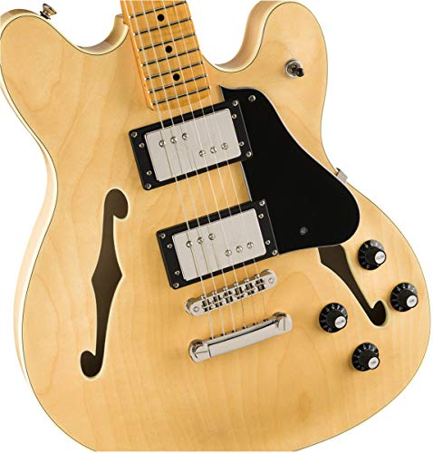 Squier Classic Vibe Starcaster Electric Guitar, with 2-Year Warranty, Natural, Maple Fingerboard