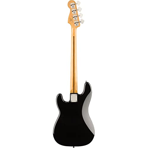 Fender Squier Classic Vibe 70s Precision Bass, Black, Maple Fingerboard, Full Size, 4 String Electric Bass Guitar