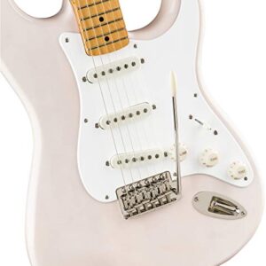 Squier Classic Vibe 50s Stratocaster Electric Guitar, with 2-Year Warranty, White Blonde, Maple Fingerboard