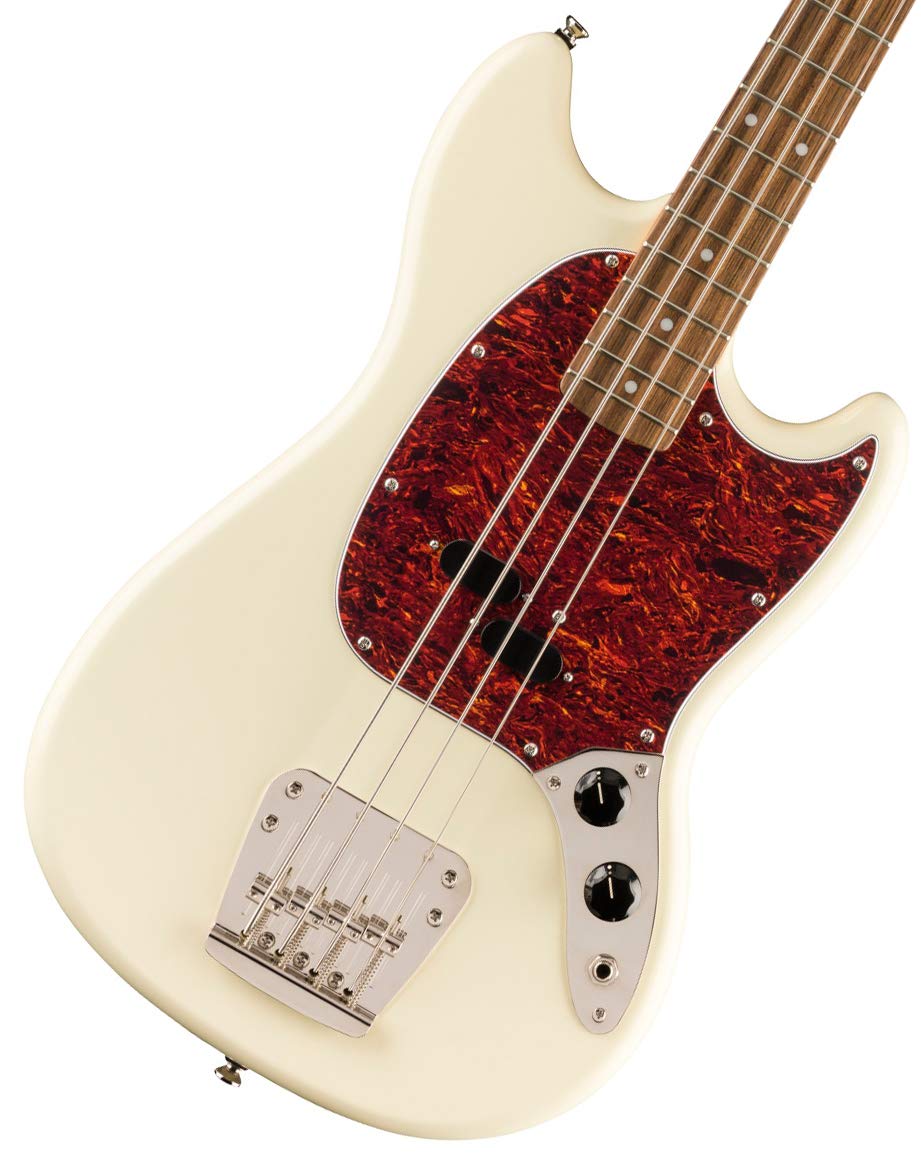 Squier Classic Vibe 60s Mustang Bass, Olympic White, Laurel Fingerboard