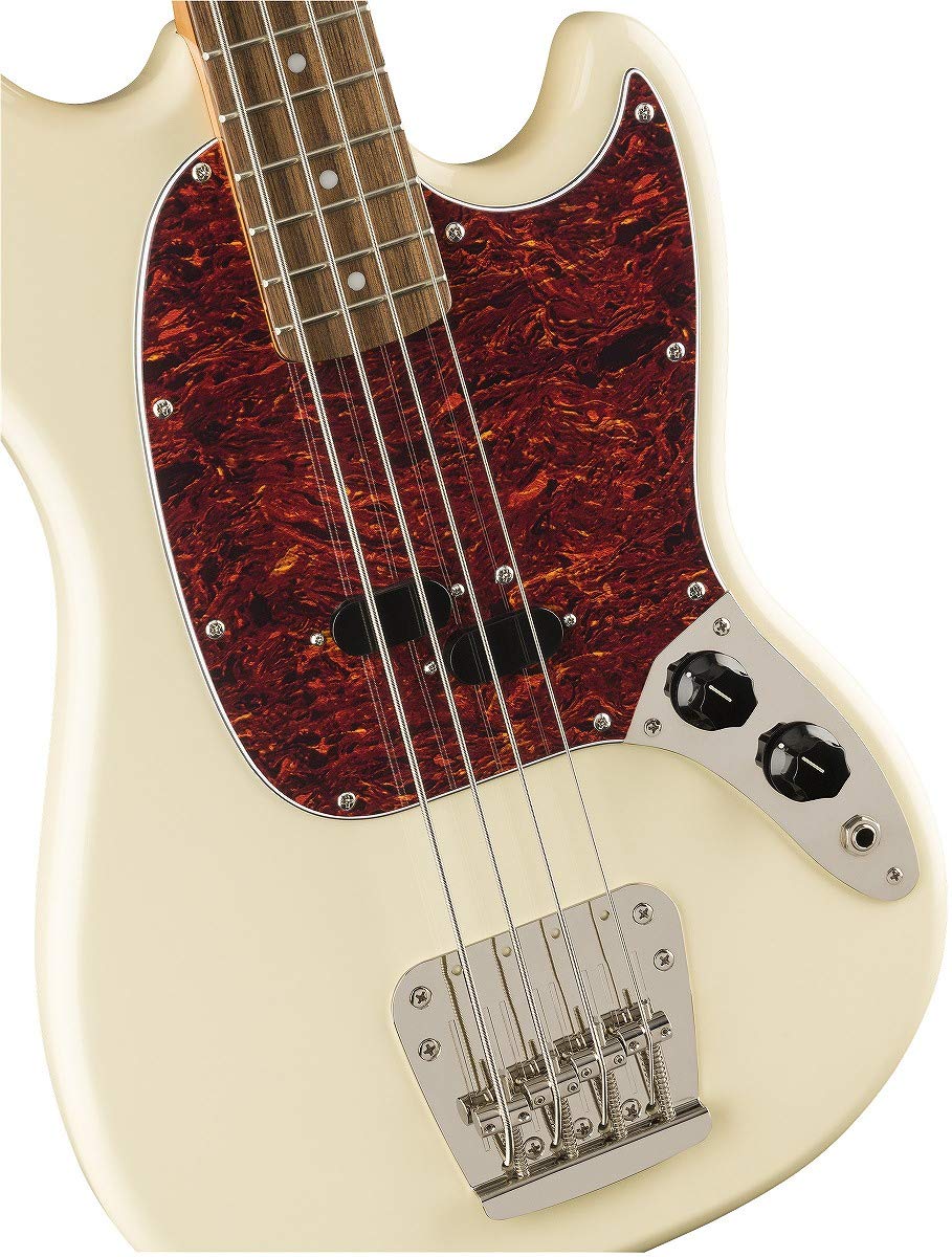 Squier Classic Vibe 60s Mustang Bass, Olympic White, Laurel Fingerboard