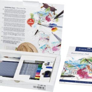 Faber-Castell Goldfaber Aqua Watercolor Gift Set - Watercolor Pencils for Adults, Includes Watercolor Paper and Accessories