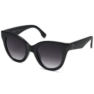 sojos retro oversized cateye sunglasses for women large vintage trendy shades sj2074, black/grey