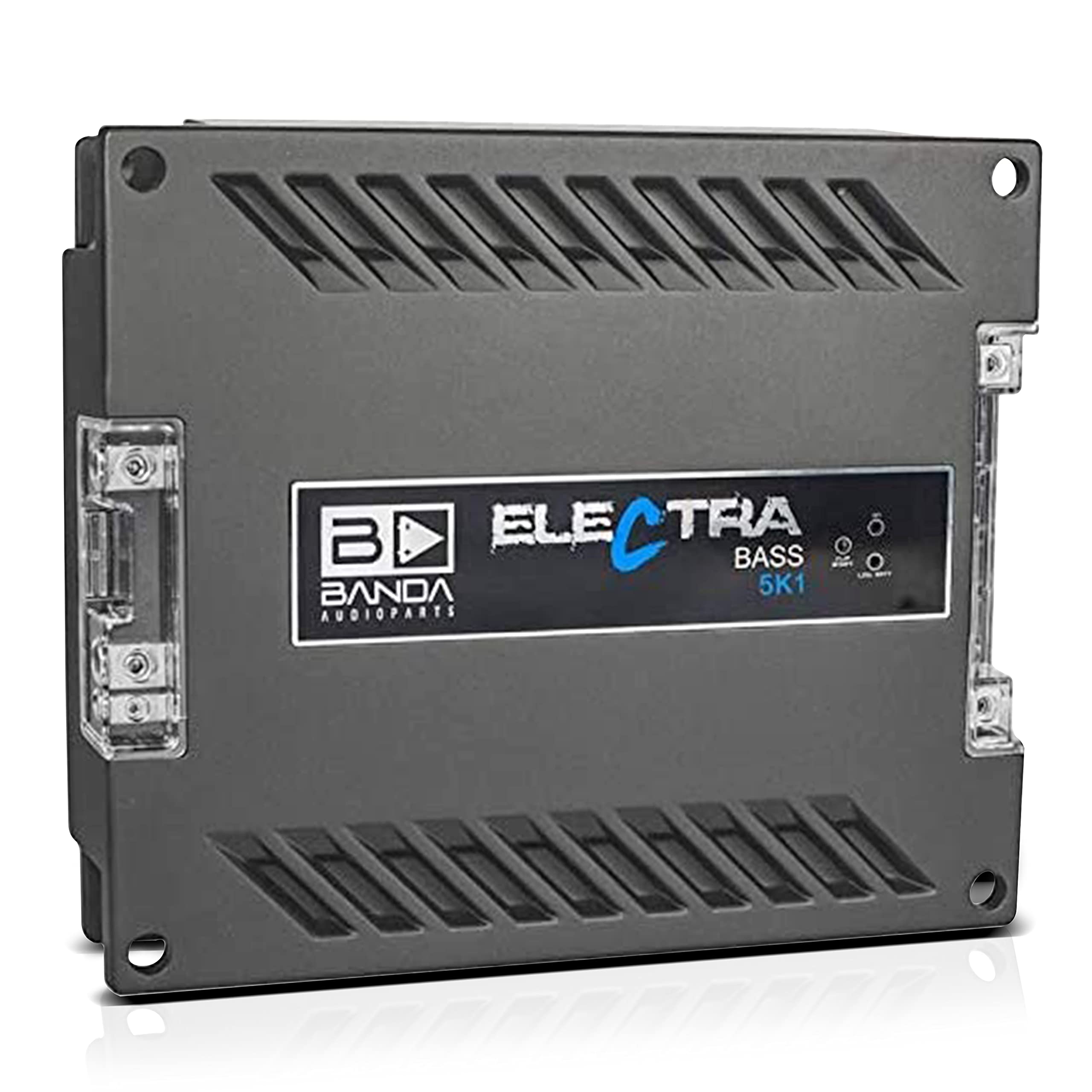 Banda Electra 1-Channel Vehicle Audio Bass Amp - 5000WRMS D Class High-Powered Mono Bass Amplifier w/Subsonic Filter & Low Pass Filter Stable at 1Ohm, LED Indicators, Sound Specialization - BANDA 5K1