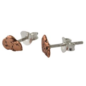 starborn copper nugget with sterling silver post earrings