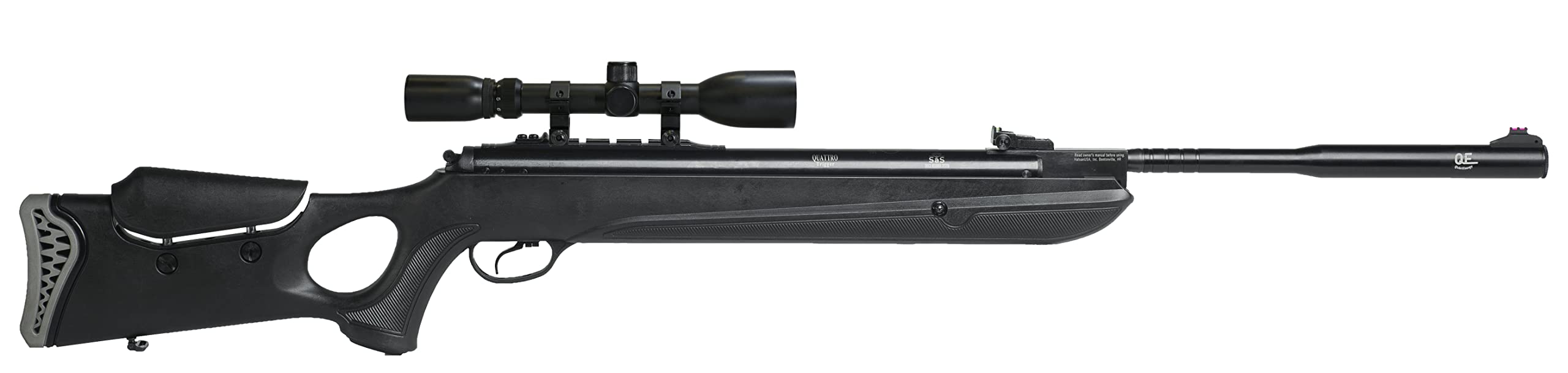 Hatsan Mod 130S Vortex QE Combo Gas Piston Air Rifle with 3-9X40 Scope, 30 Caliber