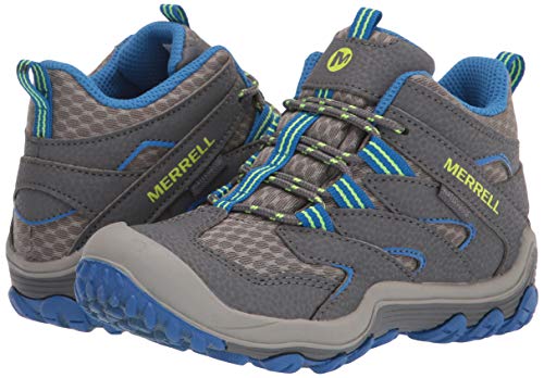 Merrell Chameleon 7 Access MID WTRPF Hiking Boot, Grey/Blue, 11.5 US Unisex Little Kid