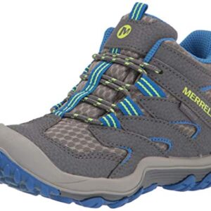 Merrell Chameleon 7 Access MID WTRPF Hiking Boot, Grey/Blue, 3 US Unisex Little Kid