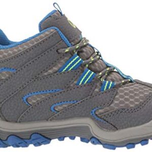 Merrell Chameleon 7 Access MID WTRPF Hiking Boot, Grey/Blue, 3 US Unisex Little Kid