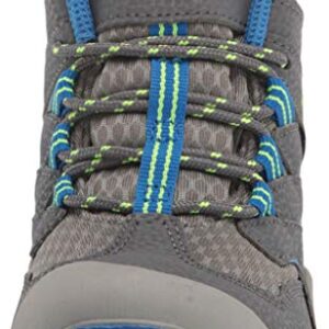 Merrell Chameleon 7 Access MID WTRPF Hiking Boot, Grey/Blue, 3 US Unisex Little Kid