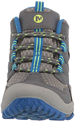 Merrell Chameleon 7 Access MID WTRPF Hiking Boot, Grey/Blue, 3 US Unisex Little Kid