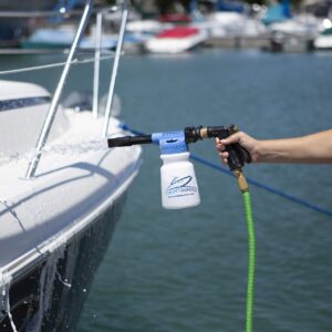 YachtGUARD Marine Wash N Wax - Soap and Wax Concentrate Boat Cleaner for Wet and Dry Vehicles, Detail Spray Safe Enough for All Boat Parts and Multi Surfaces, Biodegradable (64 Oz Bottle)