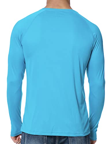 EZRUN Mens Sun Protection Swim Shirt Lightweight UV Sun Shirts Quick Dry UPF 50+ Fishing Shirts