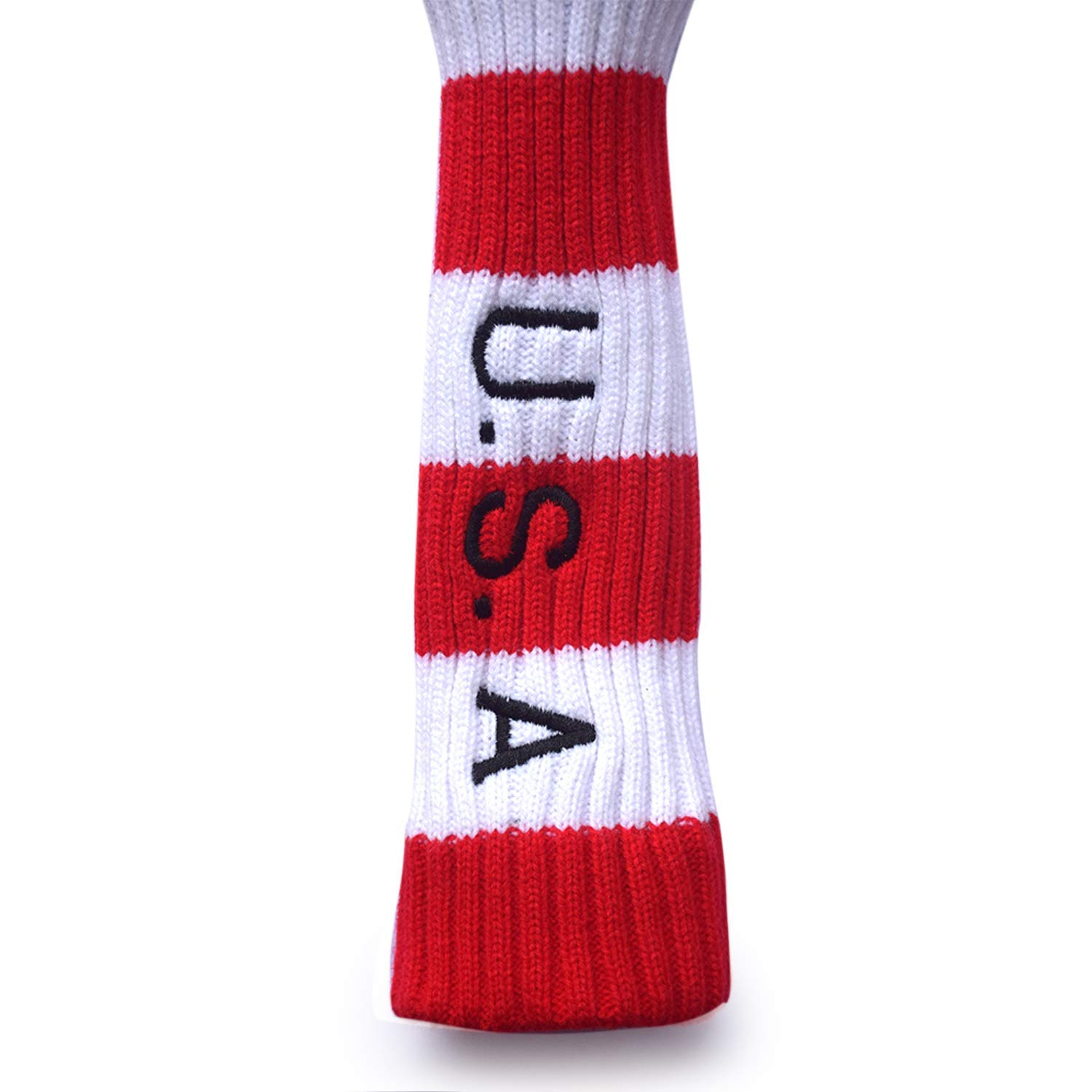 USA Flag Eagle Embroidered Knitted Golf headcovers for 460cc Driver Wood POM POM Head Club Covers