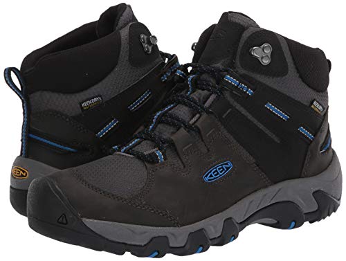 KEEN Men's Steens MID WP Hiking Boot, Black, 9