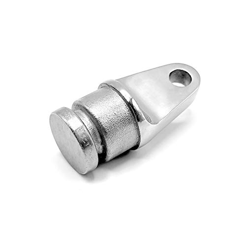 Amadget 2PCS Stainless Steel Boat Bimini Top Fitting Round Inside Eye End Hardware for O.D. 7/8”Tube