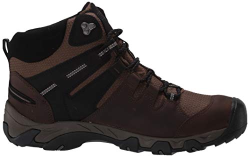 KEEN mens Steens Mid Height Leather Waterproof Hiking Boot, Canteen/Black, 11.5 US