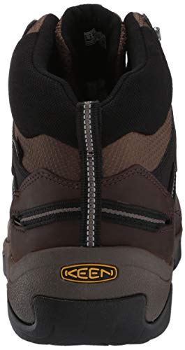 KEEN mens Steens Mid Height Leather Waterproof Hiking Boot, Canteen/Black, 11.5 US