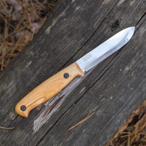 BPS Knives BS1FT CSH - Full-Tang Fixed-Blade Knife - Sharp Carbon Steel Bushcraft Knife With Sheath - Survival Compact Knife - Outdoor Knife - Tactical Camp Knife