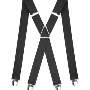 PIERROT Men’s Suspenders - One Size Adjustable and Elastic Suspenders for Men Trousers Heavy Duty with 4 Very Strong Clips