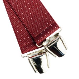 PIERROT Men’s Suspenders - One Size Adjustable and Elastic Suspenders for Men Trousers Heavy Duty with 4 Very Strong Clips