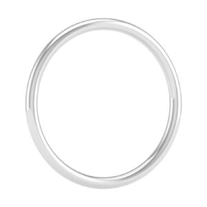 14K White Gold 1.5mm Plain Wedding Band (Ring Size 5)