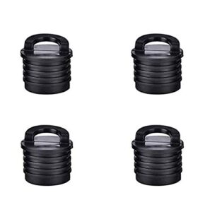 dnhcll 4 pcs thread boat stopper for kayak canoe marine replacement accessory, rubber kayak scupper plug kit drain holes plugs