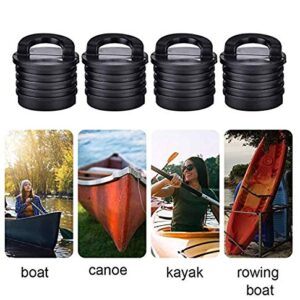 DNHCLL 4 PCS Thread Boat Stopper for Kayak Canoe Marine Replacement Accessory, Rubber Kayak Scupper Plug Kit Drain Holes Plugs