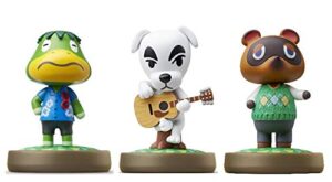 kapp'n - k.k. - tom nook amiibo (animal crossing series) for nintendo switch - wiiu, 3ds 3pack (bulk packaging)