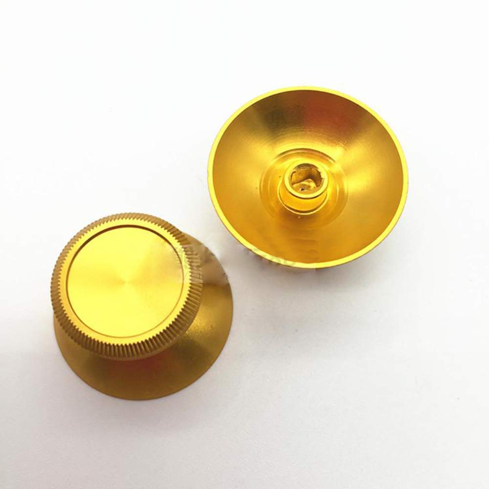 Metal Analog Joystick Thumb Sticks Cap Grips Cover for Xbox360 Controller (Gold)