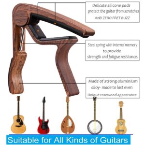 Guitar Capo with Guitar Tuner Clip Guitar Accessoriesor for Acoustic Ukulele