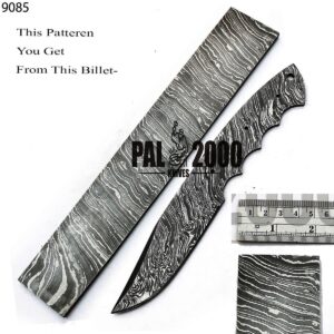 PAL 2000 KNIVES SJAA 9500 12 x 2 x 2mm Thickness FIRE Storm Pattern Custom Handmade Damascus Steel Billet Bar Blank Blade for Knife Making Jewellery Making Cutlery Making and for Other Making Purpose