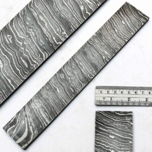 PAL 2000 KNIVES SJAA 9500 12 x 2 x 2mm Thickness FIRE Storm Pattern Custom Handmade Damascus Steel Billet Bar Blank Blade for Knife Making Jewellery Making Cutlery Making and for Other Making Purpose