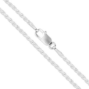 sterling silver diamond-cut rope chain 1.5mm solid 925 italy new bracelet 15"