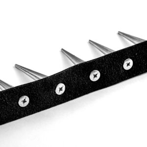 Manfnee 1PCS Punk Gothic Collar PU Leather Spike Studded Vintage Choker Necklace for Men Women Black