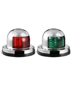 partsam 2pcs marine boat light, red green led bow navigation lights, deck port side starboard lights sailing signal light for pontoon yacht sailboat speedboat fishing boats, ip67 waterproof, dc 12v