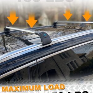 Snailfly Adjustable Cross Bars Roof Rack Luggage Carrier Fit for Ford Edge 2015-2024