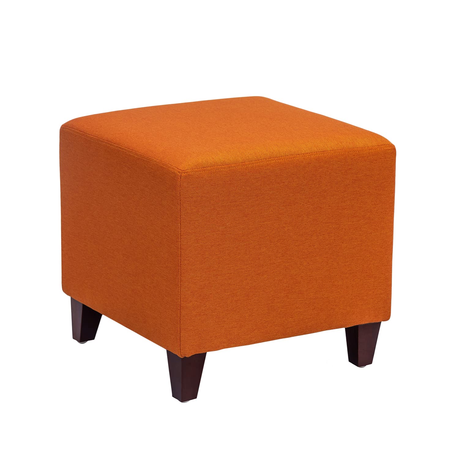 Adeco Simple British Style Cube Ottoman Footstool, 16x16x16