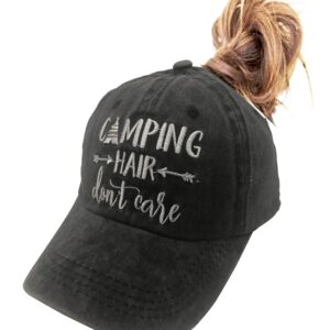 HHNLB Unisex Camping Hair Don t Care 1 Vintage Jeans Baseball Cap Classic Cotton Dad Hat Adjustable Plain Cap