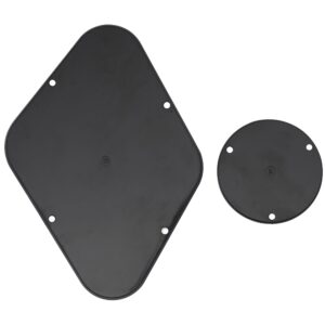 Musiclily Pro LP Control Back Plate and Switch Plate Cavity Cover for China Made Epiphone Les Paul Standard, 1Ply Black