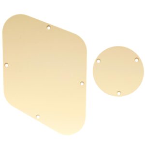 Musiclily Pro LP Control Back Plate and Switch Plate Cavity Cover for China Made Epiphone Les Paul Standard, 1Ply Cream