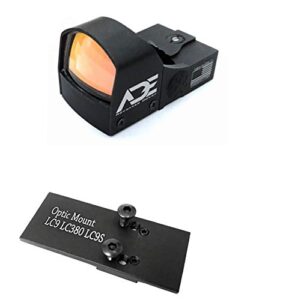 ade advanced optics compact rd3-009 red dot reflex sight for ruger lc9,lc380,lc9s pistol